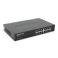 Комутатор POE Mercury S116PS 15 портів POE 100Мбит + 1 порт Ethernet (UP-Link) 100 Мбіт, БП вбудований, кріплення в стійку, BOX (294 * 180 * 44)