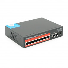 8-портовий керований PoE комутатор YOSO YO308G -120 з 6 портами POE 100Мбіт + 2 POE 1000Мбіт + 2 UP-Link 1000Мбіт + 1 SFP, 52V/120W. APP-Amitres