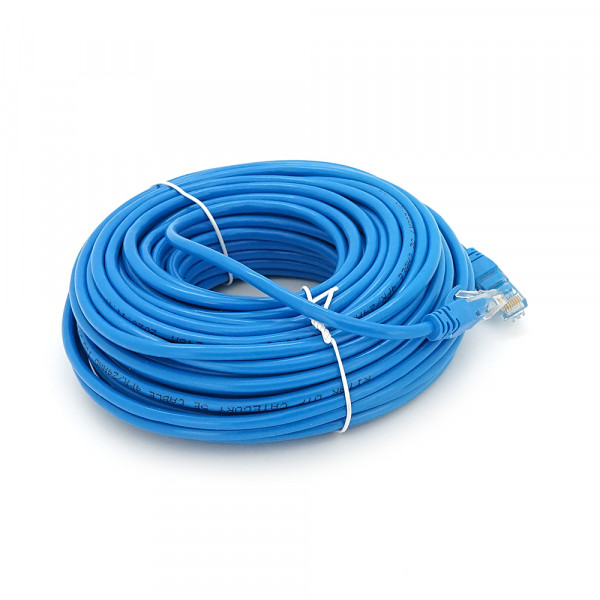 Патч-корд литий RITAR, UTP, RJ45, Cat.5e, 20m, синій, Cu (мідь)