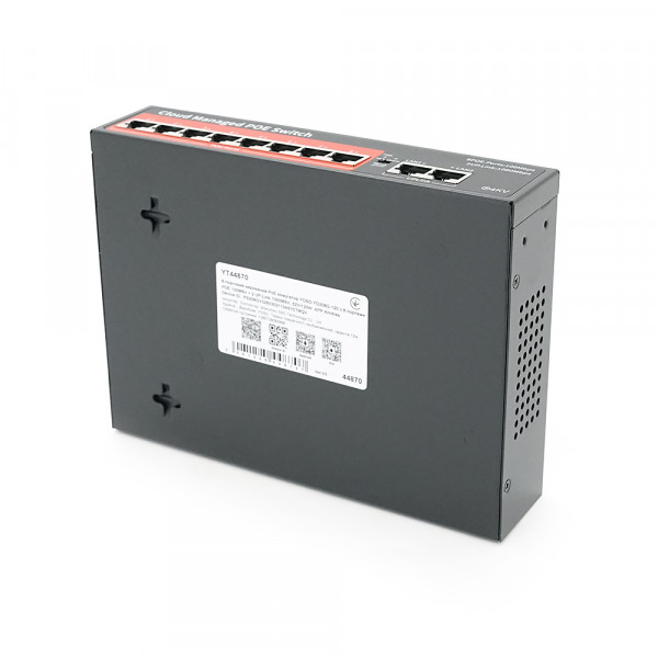 8-портовий керований PoE комутатор YOSO YO208G-120 з 8 портами POE 100Мбіт + 2 UP-Link 1000Мбіт, 52V/120W. APP-Amitres