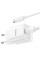 Набір СЗУ 110-240V HOCO C146A + кабель Type-C, 1xUSB-C, PD20W, 1м кабель, White, Box
