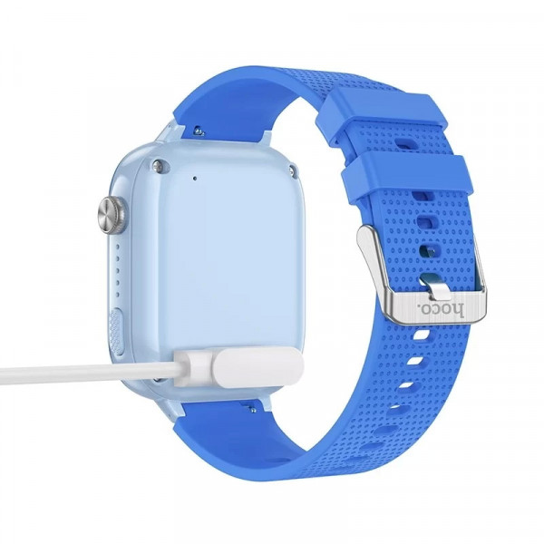Дитячий смарт годинник Hoco Y101, 4G, GPS, Wi-Fi, HD камера, 1.83" HD-дисплей, дзвінки, відеодзвінки, голосові повідомлення, Blue, Box