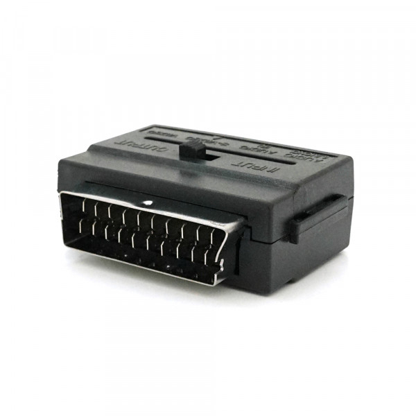 Перехідник SCART (тато) -3 RCA (мама) + Svideo Black c перемикачем