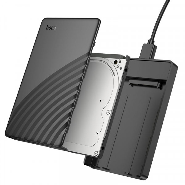 Кишеня HOCO HB46, 2,5", пластиковий корпус, інтерфейс USB3.0 SATA, Black