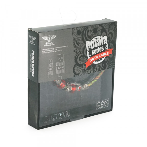 Кабель iKAKU POTALA series for micro, Red, довжина 0.5м, 2.4A, BOX