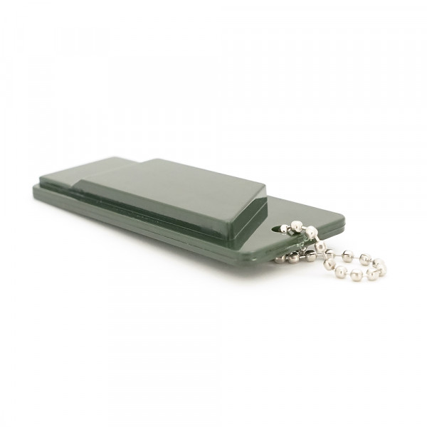 Свисток аварійний тричастотний з ланцюжком WS-3L, 70х27х7 мм, Dark Green
