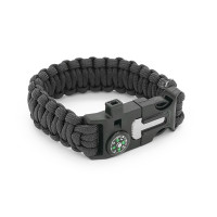 Браслет тактичний із паракорду 5в1. Black