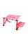 Стіл-трансформер під ноутбук Laptop Table YL-803, 2 вентилятори, Pink, 480*260 mm