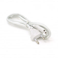 Кабель живлення 1.2m, 0.5mm, PC-184/2 CEE7/16-C7 2 pin (для побутової техніки), White, OEM Q500