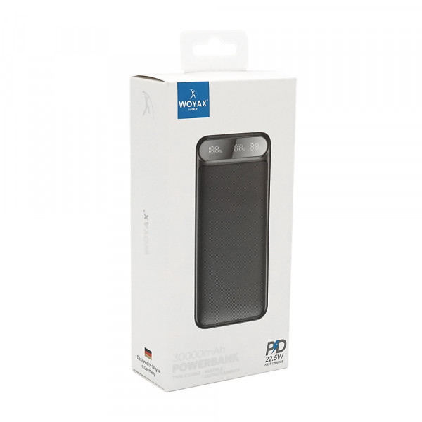 Power Bank WOYAX WY-30F 30000mAh, 22.5W, Black, 0.580kg, Box