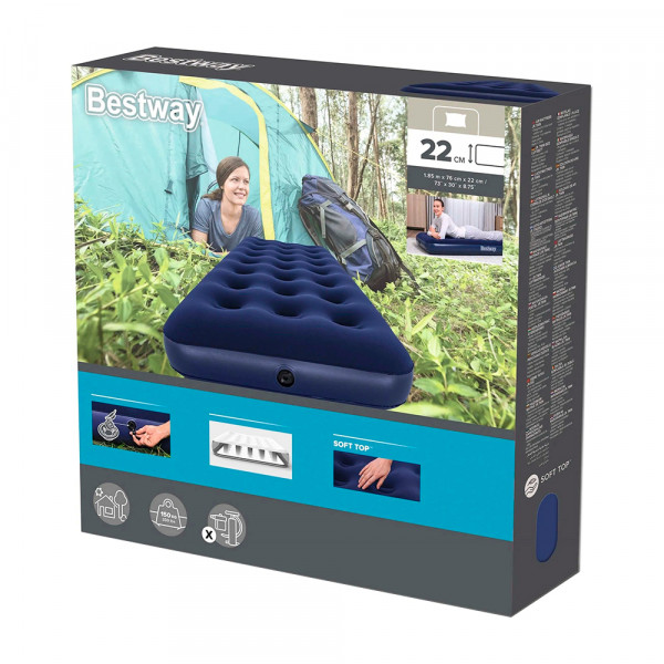 Надувний матрац Bestway, 185х76х22см, Blue. Box