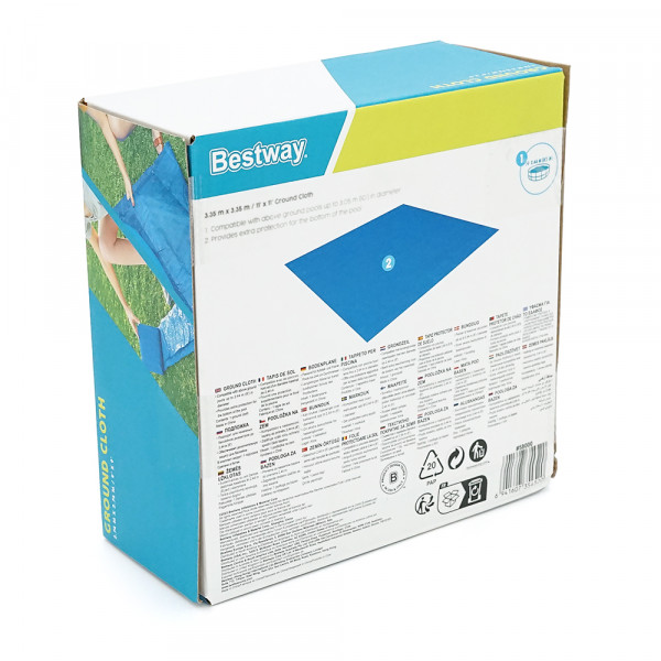 Килимок-підкладка для басейнів. 355х355см. 70 г/м2. 1кг. Blue. Box