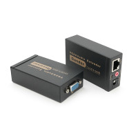 Активний подовжувач VGA 100m по кручений парі через RJ-45, Black, BOX