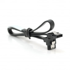 Кабель інтерфейсний SATA 0.45м, кут 90 ° c засувкою, чорний