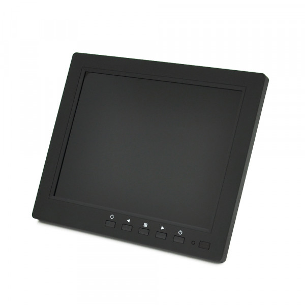 Монітор для відеоспостереження TFT 8" 1024 * 768 (HDMI + VGA + BNC + AV), кут огляду 360 °, IPS, DC: 12V / 1A, BOX