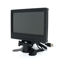 Монітор для відеоспостереження 7"(16：9) панель IPS, AV/VGA/HDMI роз'єм + touchscreen, 1024*600ips, 12-24V, BOX