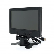 Монітор для відеоспостереження 7"(16：9) панель IPS, AV/VGA/HDMI роз'єм + touchscreen, 1024*600ips, 12-24V, BOX
