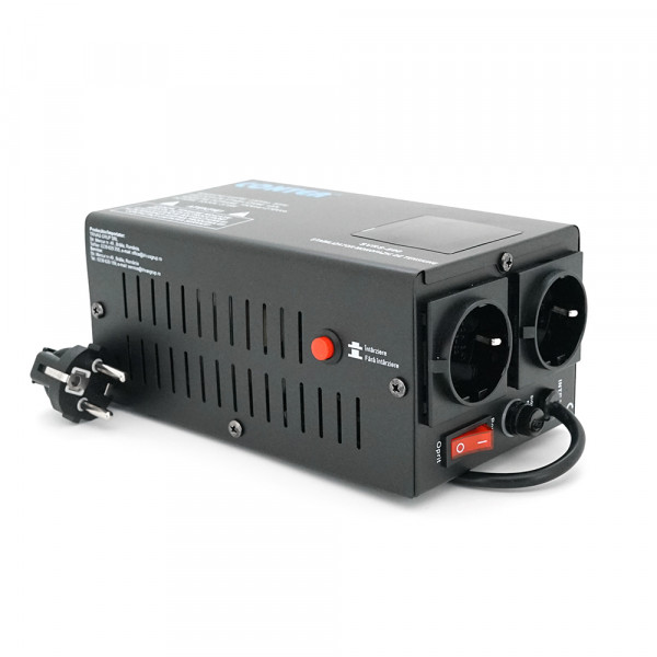 Стабілізатор напруги релейний Conter SVRS-1000VA/750W однофазний, напольного монтажу, LED дисплей, діапазон 150-270V, AC230±8%, 2Shuko, Q6