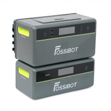 All-in-One Solar station FOSSiBOT FBP1200W+Battery, APP Control, WiFi, 3916Wh LiFePO4 6000Cycles, MPPT 2000W max, 3хAC 220, 1xUSB-15W, 1хUSB-C(100W), Fast charge 90min, Bluetooth, Heating, IP65, -20-55°C, 476×308×504mm, 41kg