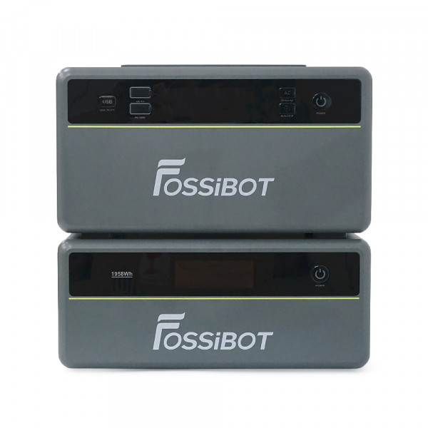 All-in-One Solar station FOSSiBOT FBP1200W+Battery, APP Control, WiFi, 3916Wh LiFePO4 6000Cycles, MPPT 2000W max, 3хAC 220, 1xUSB-15W, 1хUSB-C(100W), Fast charge 90min, Bluetooth, Heating, IP65, -20-55°C, 476×308×504mm, 41kg
