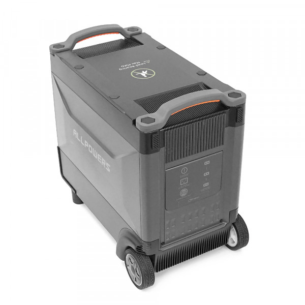 Power station ALLPOWERS R4000 APP Control, Wi-Fi, Bluetooth, 4000W, 3456Wh LiFePO4 3500Cycles, MPPT 3000w max, CAR port, DC12/24V, 4хAC 220V, 2xUSB-TYPE-C 100W, 2xUSB-A 18W, 2xUSB-A 12W, XT60, wireless 15W, Fast charge 60min, 540×490×300mm, 45kg
