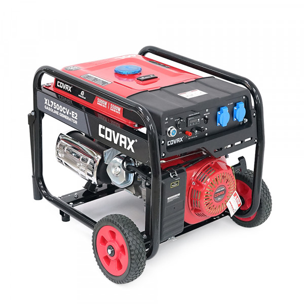 Генератор бензиновий COVAX XL7500CV-E2, 5.0kW, однофазний 220V, 50Hz, DC12V, 13HP, Electric Starter, tank 25L, 690x535x555mm