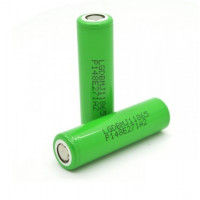 Акумулятор Li-Ion 18650 LG INR18650MJ1 (LG MJ1), 3500mAh, 10A, 4.2/3.65/2.5V, GREEN, 2 шт в упаковці, ціна за 1 шт