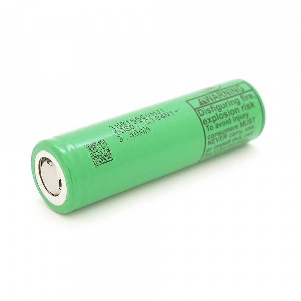 Акумулятор Li-Ion 18650 LG INR18650MJ1 (LG MJ1), 3500mAh, 10A, 4.2/3.65/2.5V, GREEN, 2 шт в упаковці, ціна за 1 шт