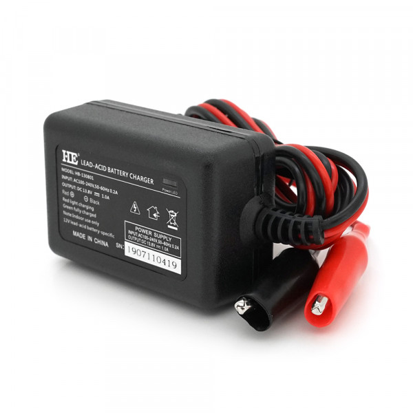 Автоматичне ЗУ для акумулятора HE 12V, 100-260V, 1A, LCD, клеми (AGM/Gel/Lead)