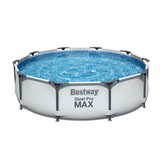 Каркасний басейн "Steel Pro Max". 305х76см. Об'єм 4678 літрів. Зливний клапан. Вага 20 кг. Box