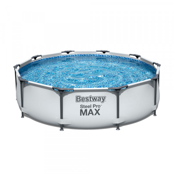Каркасний басейн "Steel Pro Max". 305х76см. Об'єм 4678 літрів. Зливний клапан. Вага 20 кг. Box
