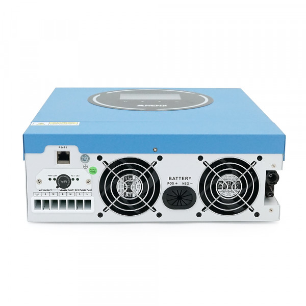 Гібридний інвертор ANENJI ANJ-5KW-48V-WIFI, 5000W, 48V, charge 60A(max), 170-280V, МРРТ60-500VDC, RS485. RS232, WiFi,  312x350x115mm, 8,5 kg, Q1