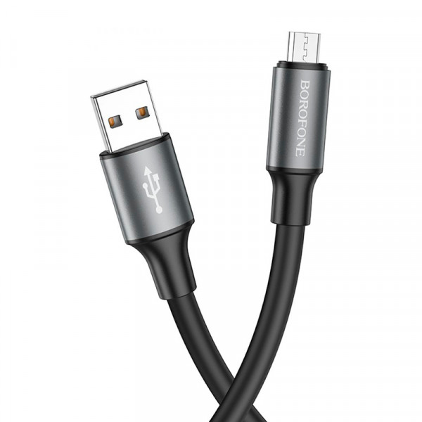 Кабель Borofone BX82, USB-Micro, 2.4A, довжина 1м, Black, BOX