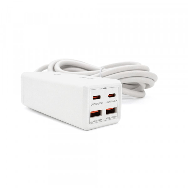 Мережевий фільтр LDNIO SС1418, 1 Розетка + 2 USB +2 Type-C, 2 м, перетин 3х0, 75мм, White, Box