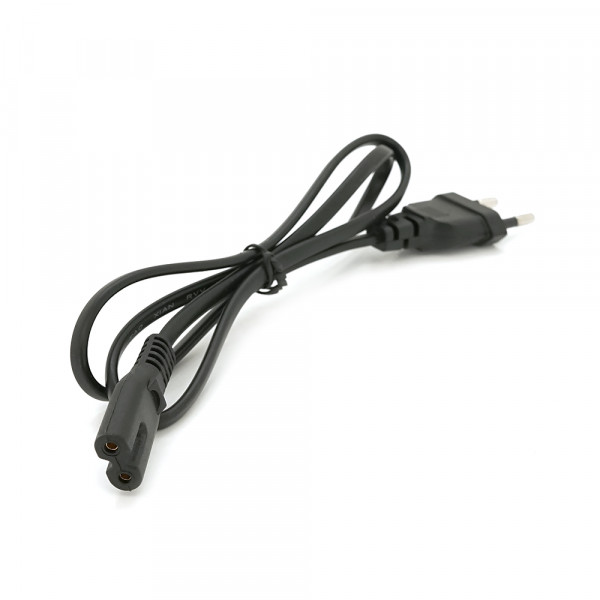 Кабель живлення 1.0m, 0.5mm, PC-184/2 CEE7 / 16-C7 2 pin (для побутової техніки), Black, OEM Q600
