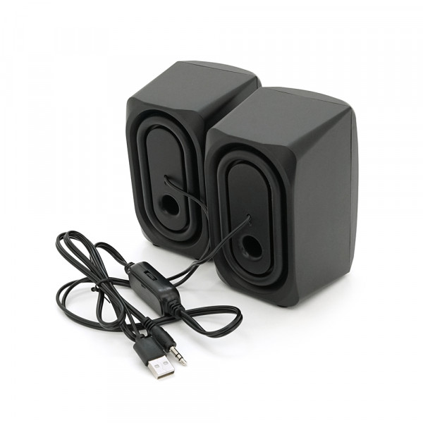 Колонки 2.0 Hotmai HN-88 USB+3.5mm, 2x3W, 20Hz-18KHz, з регулятором гучності, Blue/Red, BOX, Q24