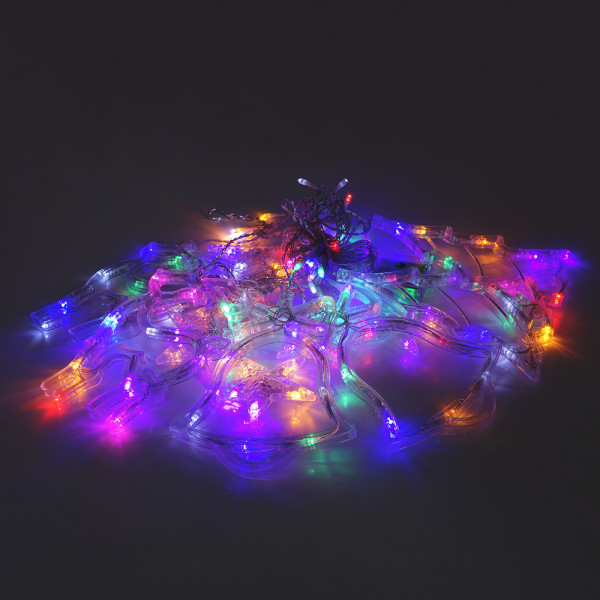 Гірлянди 12 фігур + 30LED, 1 режим, 3 * 1,5, прозора ізоляція, живлення від 3 * АА, Mix Color, Box