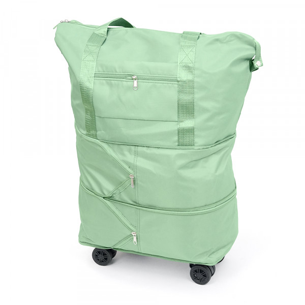 Дорожня сумка-трансформер, 55х22х80 cm, 56-75 л., Коліщатка, Green, 1,1 кг