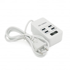 Мережевий фільтр ТВ-Т05, 4 USB, 1.5 м, перетин 3х0,5мм, 2.1А, White, Box
