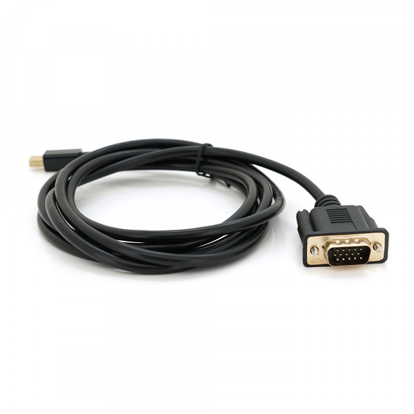 Конвертер mini Display Port (тато) на VGA(тато), White 1.8m (пакет)