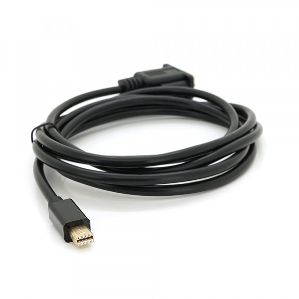 Конвертер mini Display Port (тато) на VGA(тато), White 1.8m (пакет)