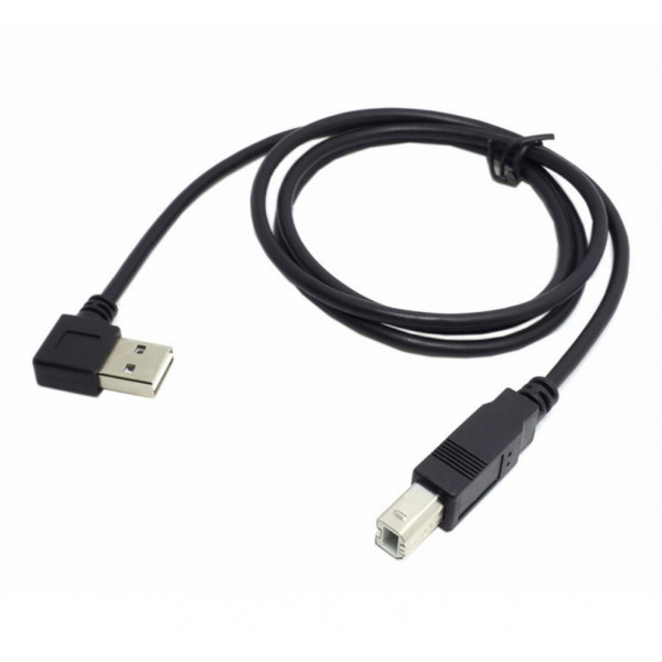 Кабель USB 2.0 RITAR AM/BM, 3.0m, кутовий 90°, чорний