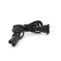 Кабель живлення CN 0.7m, 0.5mm, PC-184/2 A-C7 2 pin (американський роз'єм), Black, OEM Q50