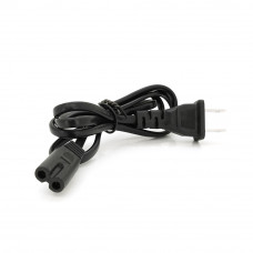 Кабель живлення CN 0.7m, 0.5mm, PC-184/2 A-C7 2 pin (американський роз'єм), Black, OEM Q50