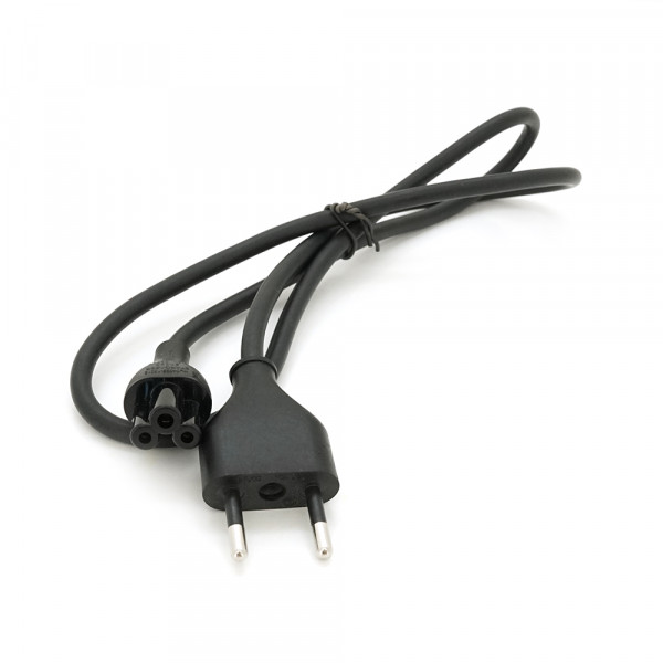 Кабель живлення 1.0m, 0.5mm, PC-184/2 CEE7 / 16-C5 3 pin (для побутової техніки), Black, OEM Q600
