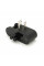 Перехідник складаний із заземленням, m-m, американка\3pin, Black, BOX