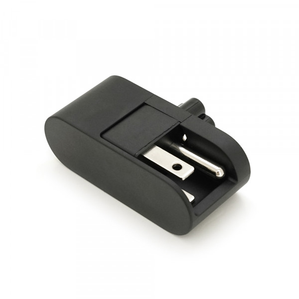 Перехідник складаний із заземленням, m-m, американка\3pin, Black, BOX
