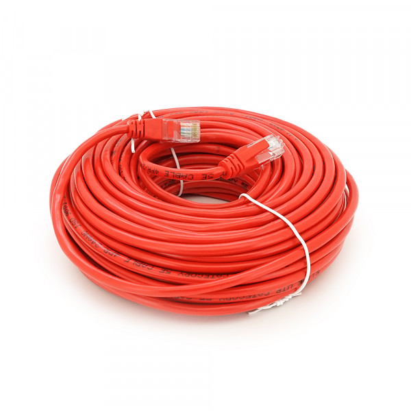 Патч-корд литий RITAR, UTP, RJ45, Cat.5e, 25m, червоний, Cu (мідь)