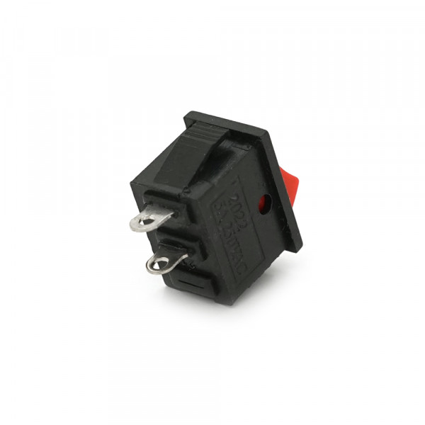 Перемикач ON-OFF KCD1-101, 250VAC/5A, 2 контакти, Red, Q200