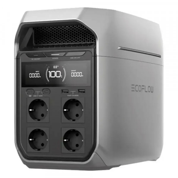 Портативна зарядна станція EcoFlow DELTA 3 Plus (ємність 1024 Вт·ч), 4000 циклів, потужність 1800 Вт (пікова 3600 Вт), 398*200*284 мм, вага 13кг